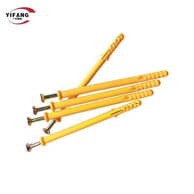 Il pesce blu giallo come la vite di plastica del muro a secco dell'ancora di espansione tappa la norma comune